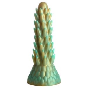Creature Cocks Stegosaurus - silikonski dildo - 20 cm (zeleni)
