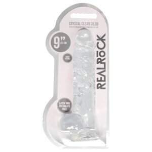 REALROCK - prozirni realistični dildo - transparentan (22 cm)