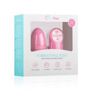 Easytoys - Bežični vibracijski jajolik s 7 ritmova (ružičasti)