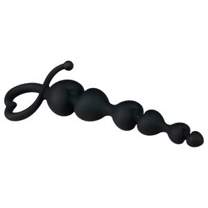 EasyToys - perličasti analni dildo (crni)