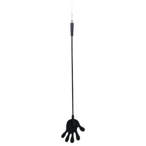Rimba - silikonski jahaći bič s rukom - 40 cm (crna)