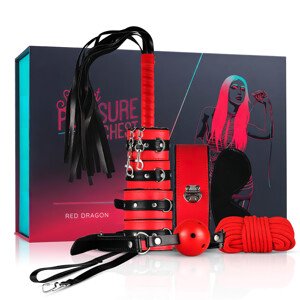 Tajna Kutija Užitka - napredni BDSM set - 10 dijelova (crveni)