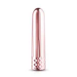 Rosy Gold Mini - punjivi mini štapićasti vibrator (roza zlatna)