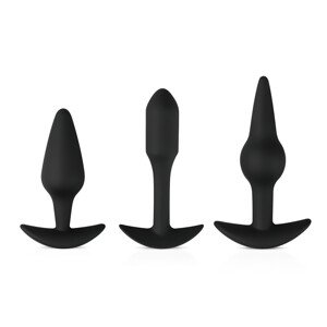 Easytoys Pleasure Kit - Raznolik set analnih čepova (crni)
