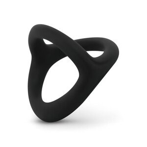 Easytoys Desire Ring - fleksibilni prsten za penis i testise (crni)