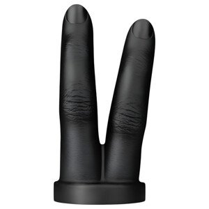 BUTTR Victory - duo prst analni dildo (crni)