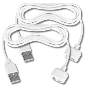Satisfyer - magnetski USB kabel za punjenje - 2 komada (bijeli)